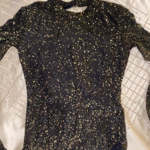 Hot H&M gorgeous shimmer open back sexy bodysuit - Picture 7 of 16